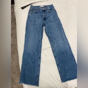 Zara Wide Leg High Rise Jeans